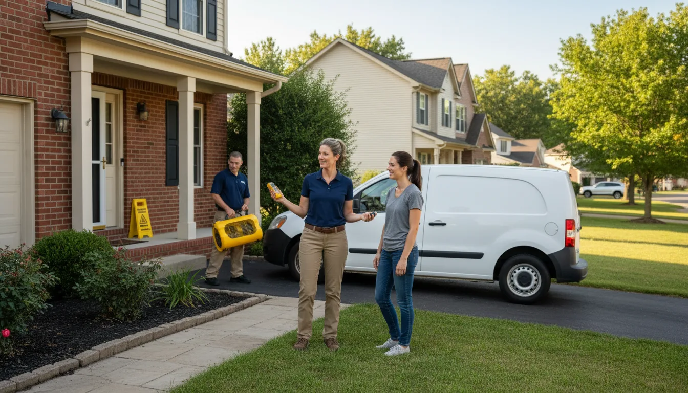 Residential water damage restoration in Centralia, MO